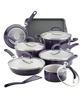 Rachael Ray's 13-piece purple shimmer nonstick cookware set is on sale.