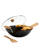 Infuse Asian carbon steel 4-piece non-stick wok set - black, now with a discount!