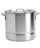 Infuse Latin aluminum 3-piece 32 qt steamer set - silver.