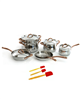 BergHOFF Ouro 14-Piece 18/10 Stainless Steel Cookware Set - Silver.