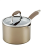 Anolon Advanced Home Hard-Anodized Nonstick Straining Saucepan, 2-Quart - Bronze
