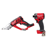 M18 18-Volt Lithium-Ion Cordless 18-Gauge Double Cut Metal Shear & 1/4 in. Impact Driver.