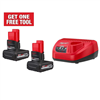 M12 12V lithium-ion XC 5.0Ah battery pack (2-pack) with charger included.