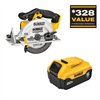 20V max cordless 6.5" circular saw with 5.0Ah battery pack.