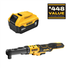 Get a 20V lithium-ion cordless 3/8 to 1/2 in. ratchet with a 20V max 5.0Ah battery pack.