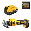 20V XR lithium-ion cordless drywall cut-out tool with 5.0Ah battery pack.