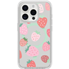 iPhone 15 Pro Symmetry Series Clear MagSafe Strawberry Case with discount information included.