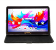 10.1" Octa Core 256GB Storage Android 15 Tablet with Leather Case - Black
