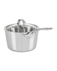 Contemporary Stainless Steel 3-Ply 5.2-Quart Dutch Oven with Glass Lid
