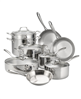 Tramontina TriPly Clad Stainless Steel Glass Lid 14 Pc Cookware Set