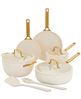 GreenPan Reserve Pro 10-piece nonstick cookware set in cream.