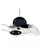 Techef ValenCera 6-piece white cookware set.