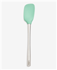 Green silicone head spoonula with stainless steel handle from The Cellar.