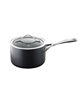 Cuisine::pro ID3 2.9qt hard-anodized black saucepan with discount details.