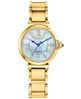 Eco-Drive Mae Women's Diamond Accent Gold-Tone Stainless Steel Bracelet Watch 30mm