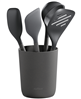 Zyliss 5-pc. utensil set with storage container - dark gray.