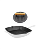BergHOFF Neo 2pc Cast Iron 11" Grill Pan with Slotted Steak Press - White