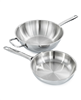BergHOFF Helix 2pc recycled stainless steel stir fry set, 18/10, silver.