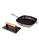 Neo 2pc Cast Iron 11" Grill Pan with Steak Press - Oyster