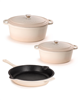 Neo 5pc Cast Iron Oval Dutch Oven Set