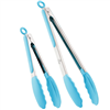 Stainless Steel Kitchen Tongs with Silicone Tips - Set of 2