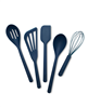 GreenPan 5-pc. silicone utensil set in oxford blue - discounted.