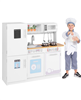 Hongge toddler pretend play kitchen toy with stove for 3+ kids - white.