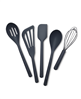 GreenPan 5-pc. silicone utensil set in charcoal grey.