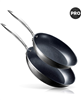Granitestone 2-piece nonstick fry pan set - black.