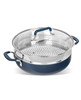 5.5 qt Navy Everyday Pan with Steamer.