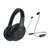 Sony WH-1000XM4 wireless noise-canceling over-ear headphones bundle in black, now at a discounted price.