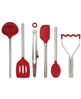 Tovolo 6-piece silicone kitchen utensil set in cayenne, now with a discount.