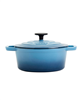 Smith and Clark 3qt blue cast iron Dutch oven - now 20% off.