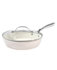 Gotham Steel Hammered Cream 10 in. Ceramic Nonstick Frying Pan - Cream