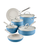 Kitchenaid blue velvet 10-piece hard anodized ceramic nonstick set.