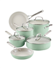 KitchenAid Hard Anodized Ceramic Nonstick 10 Piece Set - Pistachio