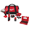 M12/M18 12/18V Lithium-Ion Cordless 3/8 in. Ratchet & 1/2 in. Impact Wrench Combo Kit w/Socket Set (19-Piece)