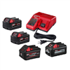 M18 18V RedLithium FORGE battery kit: (2) 6.0 Ah & (2) 5.0 Ah batteries.