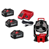 M18 18-Volt Brushless Cordless Jobsite Fan with (3) batteries and charger kit—discount included.