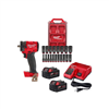 M18 FUEL 18V Lith-Ion Cordless 3/8 in Compact Impact Wrench w/Friction Ring, (2) Battery, Charger & Socket Set (19 PC)