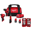 M1212-Volt Lithium-Ion Brushless Cordless Subcompact Drill & Impact Driver Combo Kit with 3/8in. Ratchet, Batteries & Bag
