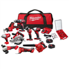 18V Lith-Ion Cordless Combo Kit (9-Tool) with (2) Batteries, Charger & SHOCKWAVE Screw Driver Bit Set (100-Piece)