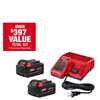 M18 18V lithium-ion XC starter kit: includes two 5.0Ah batteries and a charger.