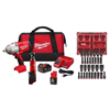 M12/M18 12/18V Cordless ratchet & high torque impact wrench combo kit with PACKOUT socket set.