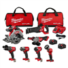 Milwaukee M18 Fuel 7-tool combo kit (3697-27) with discount information.