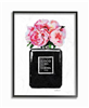 Stupell Industries glam perfume bottle art featuring black peony with a discount.