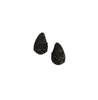 Sohi women's medium black crystal teardrop stud earrings.