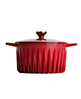 Fireup 5.5-quart red enameled cast iron dutch oven.