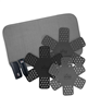 Polyester Silicone 6 Piece Cookware Protectors, Silicone Grip, Dish Drying Mat Set - Black
