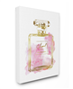 Glam Perfume Bottle Gold Pink Canvas Wall Art
